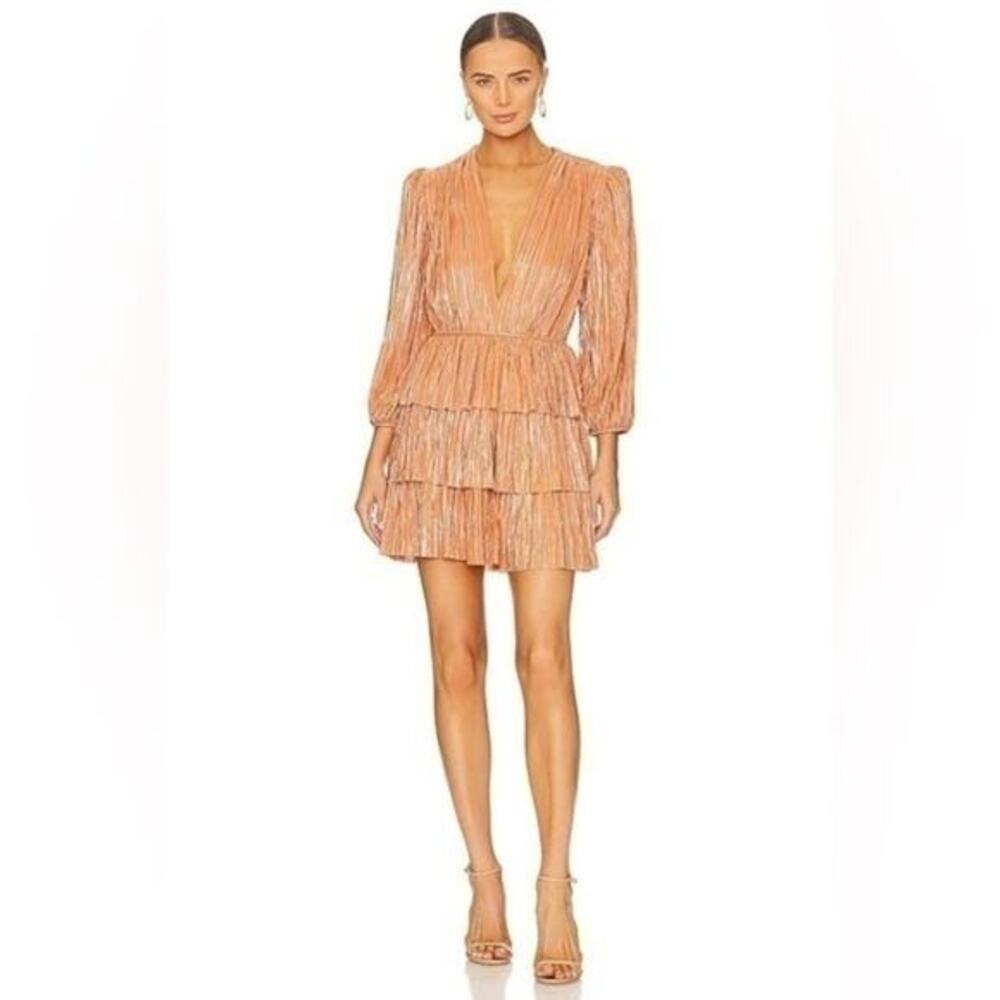 Sabina Musayev Shimmering Gold Dress